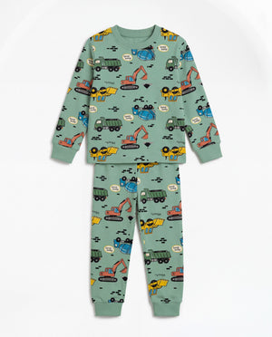 Kamyon Desenli Pamuklu Pijama Takımı — 2